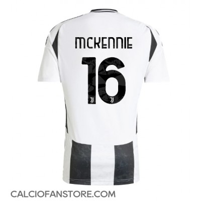 Maglia Calcio Juventus Weston McKennie #16 Prima Divisa 2024-25 Manica Corta Maglia Calcio Juventus Weston McKennie #16 Prima Divisa 2024-25 Manica Corta